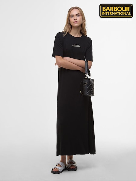 Barbour® International Estella Maxi Black Dress (AC1326) | €129