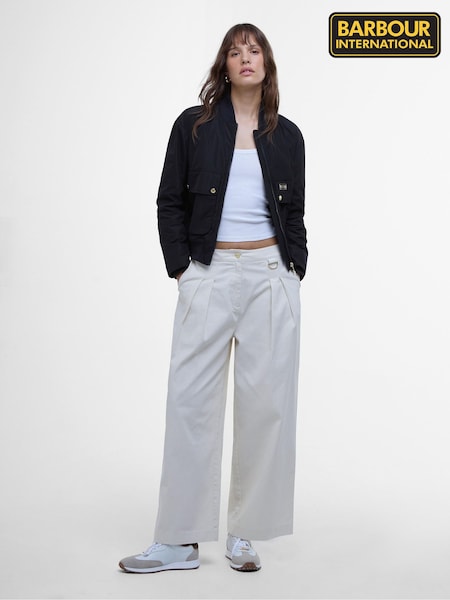 Barbour® International Dakota Wide Leg 100% Cotton Trousers (AC1341) | ₪448
