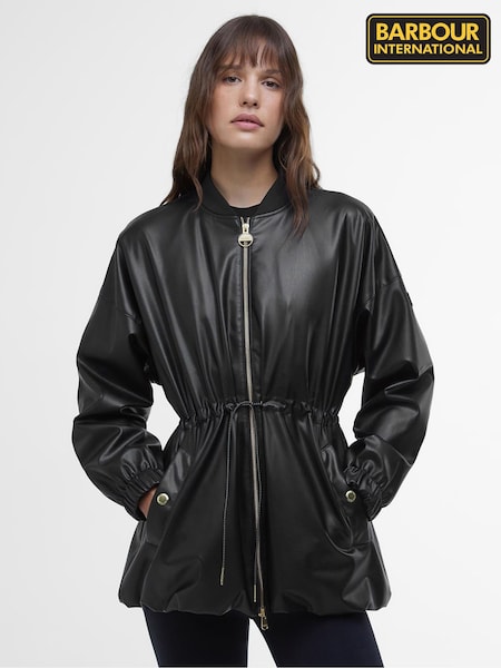 Barbour® International Riley Faux Leather Casual Black Jacket (AC1343) | €293