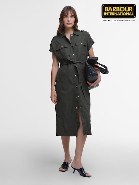 Barbour® International Grey Harlow Midi Dress (AC1351) | €164