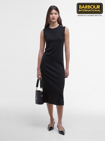 Barbour® International Hadfield Midi Black Dress (AC1352) | €77