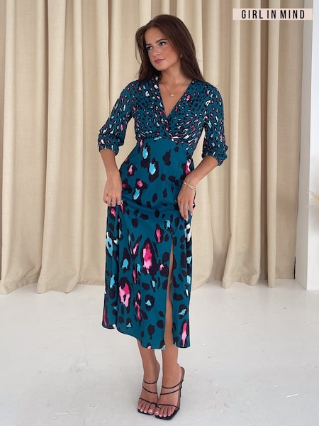 Girl In Mind Lydia Animal Print Midi Dress (AC1450) | €55