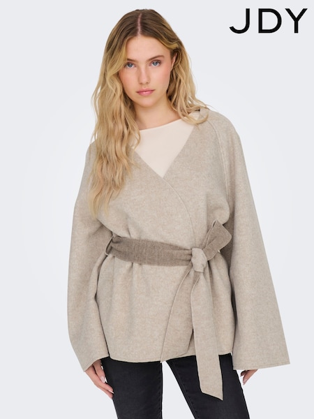 JDY Cream Wrap Kimono Soft Jacket (AC1631) | ₪327