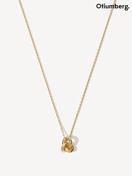 Otiumberg Gold Vermeil Mini Knot Necklace (AC1695) | AED641