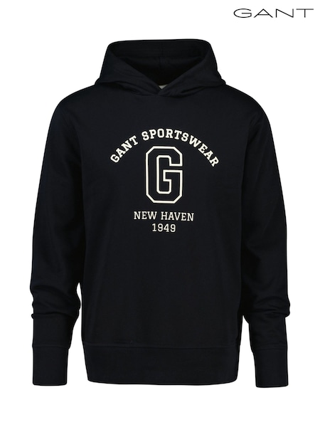 Negro - GANT 100% Cotton Graphic Hoodie (AC1847) | 127 €