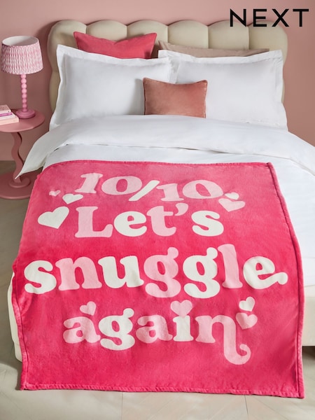 Let's Snuggle Again Slogan Fleece Throw (AC1868) | ‏78 ر.س.‏