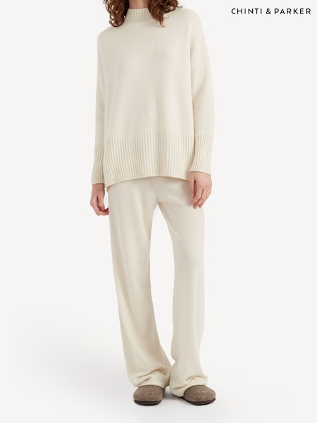 Chinti & Parker Cream Pure Cashmere Comfort Sweater (AC1906) | €709