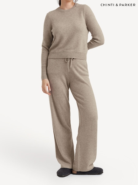 Chinti & Parker Pure Cashmere Wide Leg Nude Joggers (AC1944) | 17,724 UAH