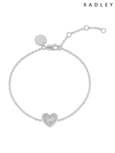 Radley Silver Plated Pavé Stone Heart Bracelet (AC1975) | €50