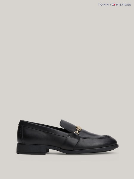Tommy Hilfiger Chain Leather Black Loafers (AC2029) | € 184