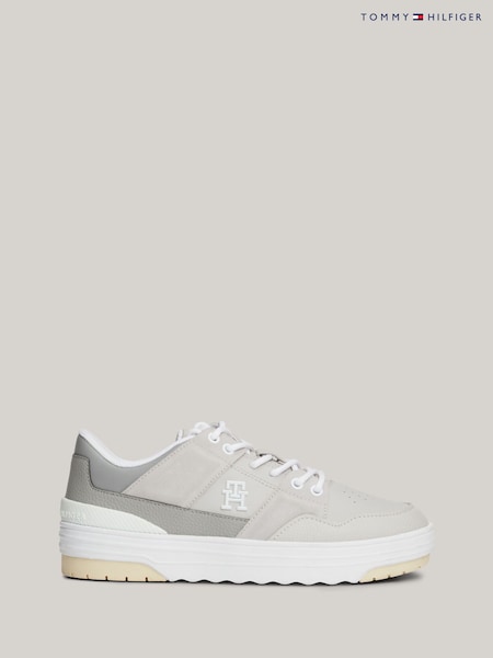 Tommy Hilfiger Silver Low Basket Trainers (AC2045) | €199
