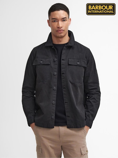 Czarny - Barbour® International Arlo 100% Cotton Overshirt (AC2107) | 630 zł