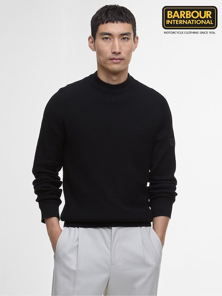 Barbour® International Dune Crew 100% Cotton Black Jumper (AC2121) | €156
