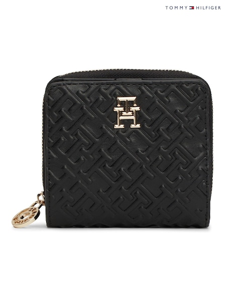 Tommy Hilfiger Medium Distinct Zip Around Black Wallet (AC2172) | 346 QAR