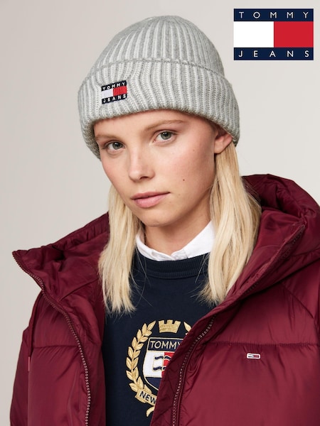 Tommy Hilfiger Grey Tommy Hilfiger White Heritage Beanie (AC2181) | € 35