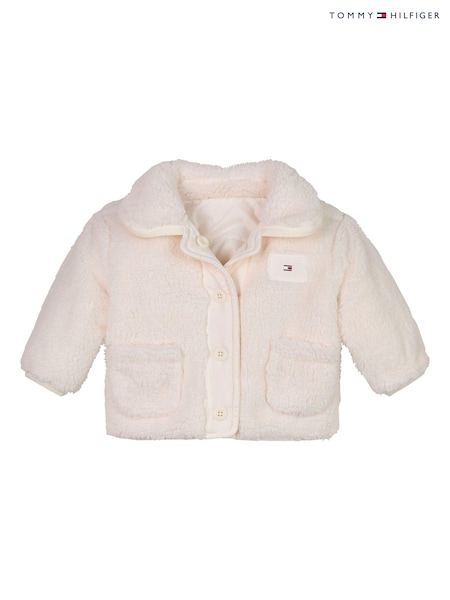 Tommy Hilfiger Reverse Teddy White Jacket (AC2202) | ‏233 د.إ.‏