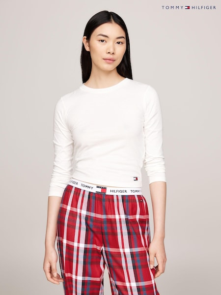Tommy Hilfiger Natural 100% Cotton Long Sleeved Pyjama Top (AC2206) | €34