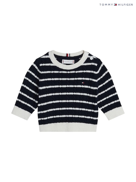 Tommy Hilfiger Blue Cable Sweater (AC2211) | 229 LEI
