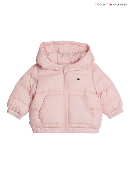 Tommy Hilfiger Pink Solid Puffer Jacket (AC2215) | €142