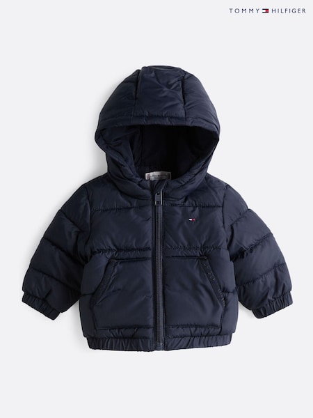 Tommy Hilfiger Blue Solid Puffer Jacket (AC2220) | €59