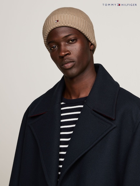 Tommy Hilfiger Brown Flag Pima Cotton Beanie (AC2234) | €23