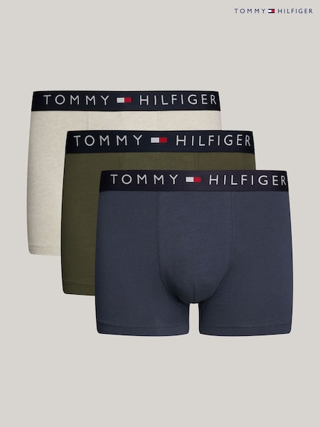 Tommy Hilfiger Blue Trunks 3 Pack (AC2284) | AED119