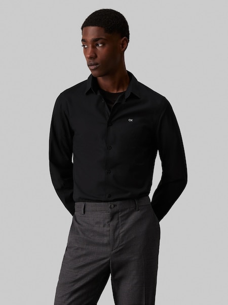 Calvin Klein Black Slim Fit Poplin Stretch Shirt (AC2298) | €49