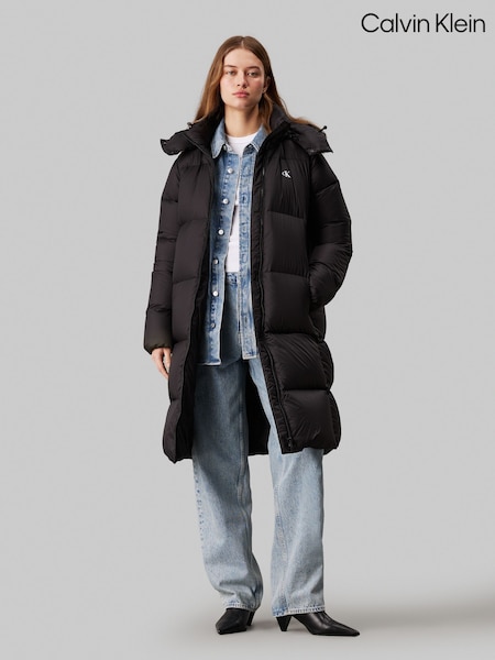Calvin Klein Black Down Long Puffer Jacket (AC2299) | €386