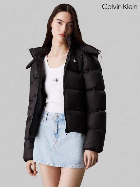 Calvin Klein Black Down Short Puffer Jacket (AC2314) | €301