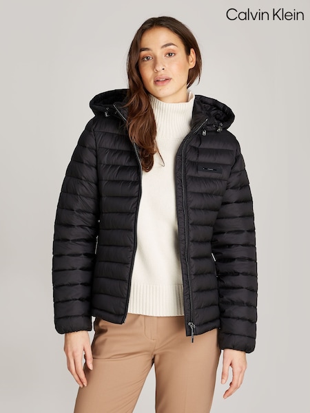 Calvin Klein Black Padded Smocking Jacket (AC2339) | €301