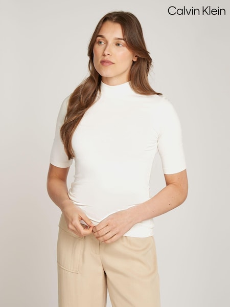 Calvin Klein Natural Slim Fit Stretch 1/2 Mock Neck Top (AC2357) | €42