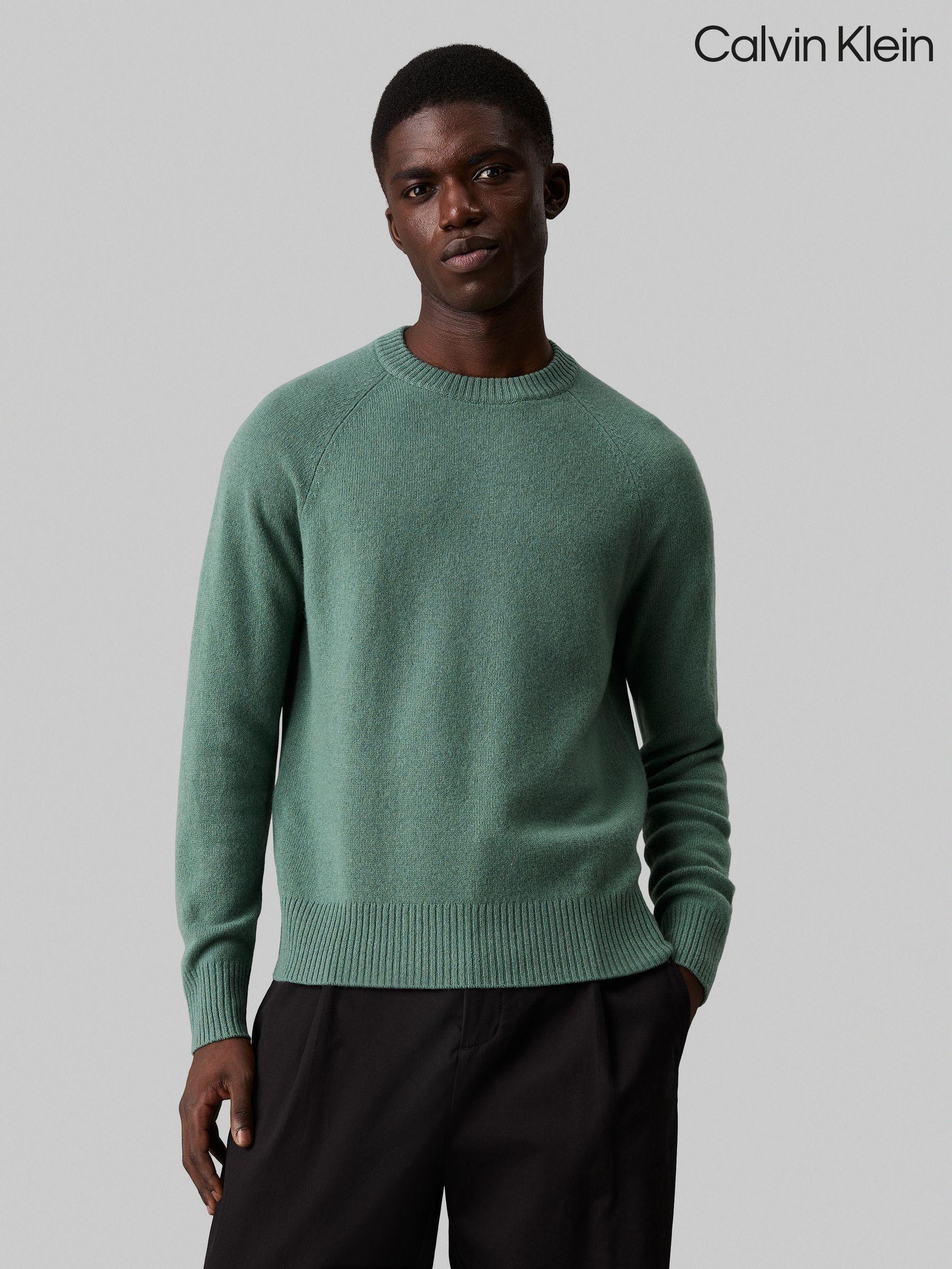 Men s Calvin Klein Green Knitwear Brandedfashion Next Malta