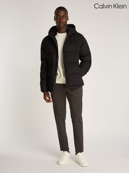 Calvin Klein Short Wool Hooded Puffer Jacket (AC2426) | ‏1,358‏₪