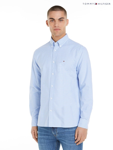 Tommy Hilfiger Blue Regular Fit Heritage Oxford Gingham Shirt (AC2472) | €56
