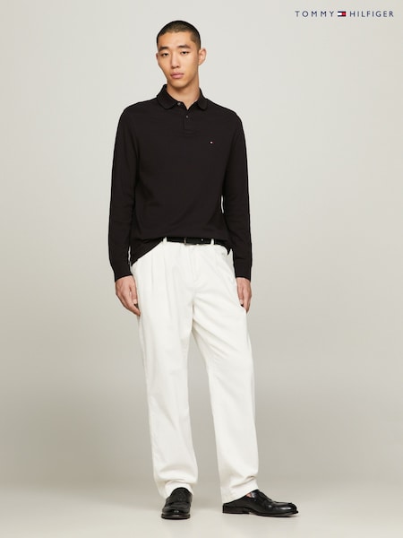 Tommy Hilfiger Black 1985 Regular Long Sleeve Polo Shirt (AC2473) | AED495