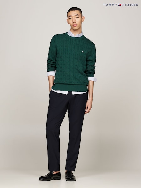 Vihreä - Tommy Hilfiger Classic Cable Jumper (AC2484) | €205