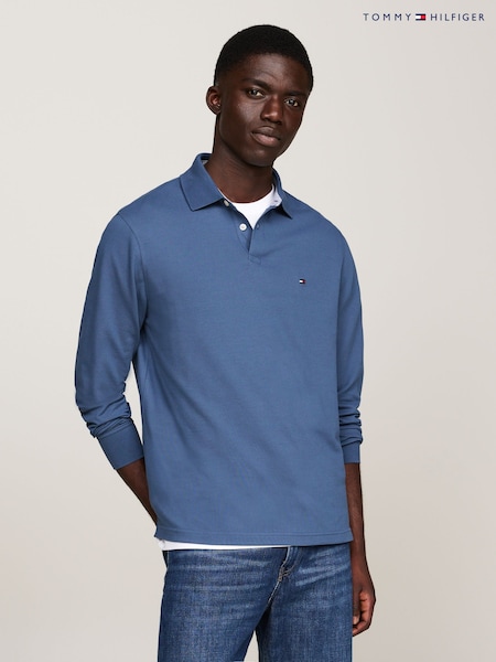 Tommy Hilfiger Blue 1985 Regular Long Sleeve Polo Shirt (AC2490) | AED247