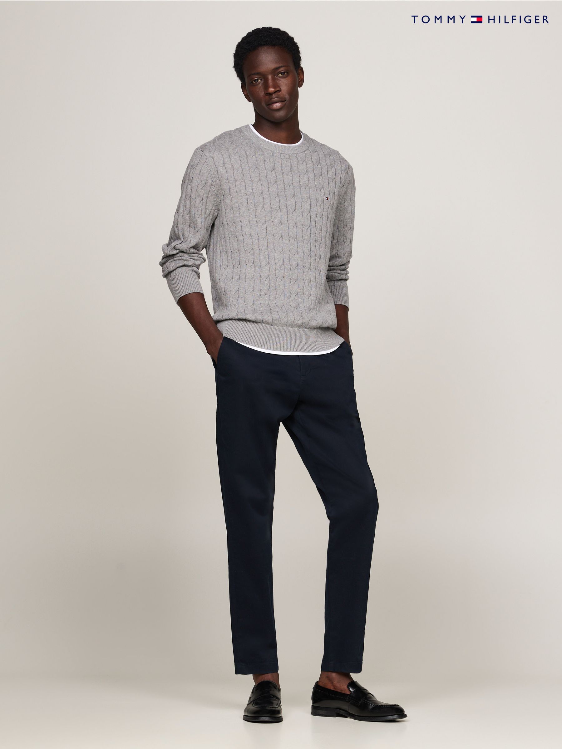 Men s Tommy Hilfiger Grey Jumpers Brandedfashion Next Germany