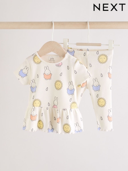 كريم - Baby License Miffy Short Sleeve Top and Leggings Set 2 Piece (AC2516) | ‏69 ر.ق. - ‏79 ر.ق.