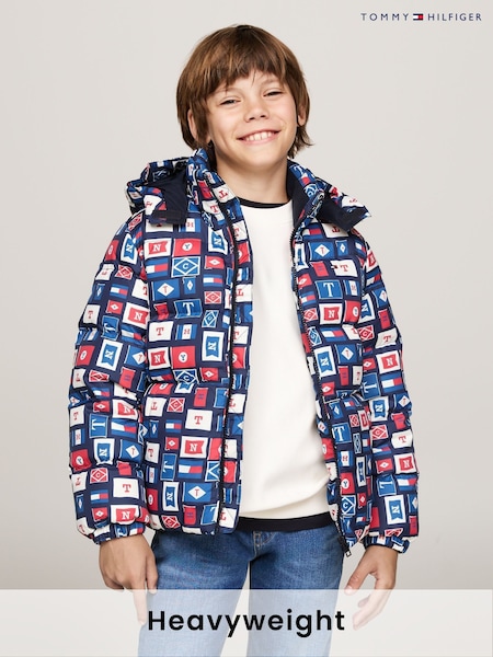 Tommy Hilfiger Blue Boys Essential Down Puffer Jacket (AC2545) | ₪654