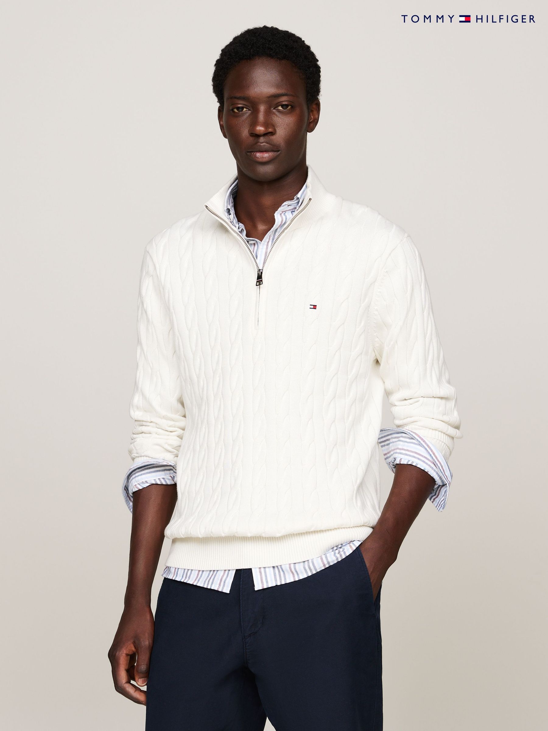 White sweater tommy hilfiger online