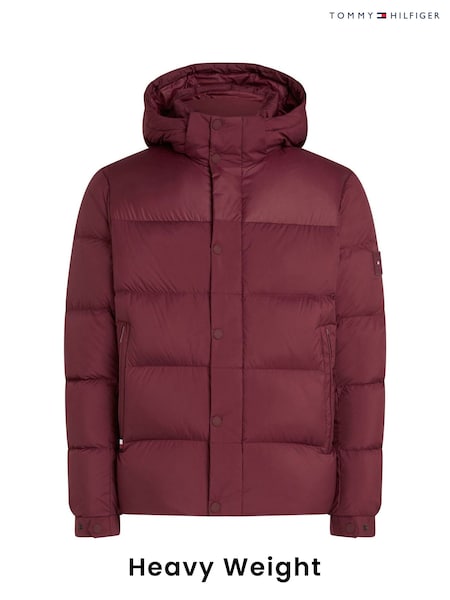 Tommy Hilfiger Red Mix Down Hooded Puffer Jacket (AC2609) | €458