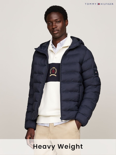 Tommy Hilfiger Blue Mid Weight Hooded Jacket (AC2620) | €305