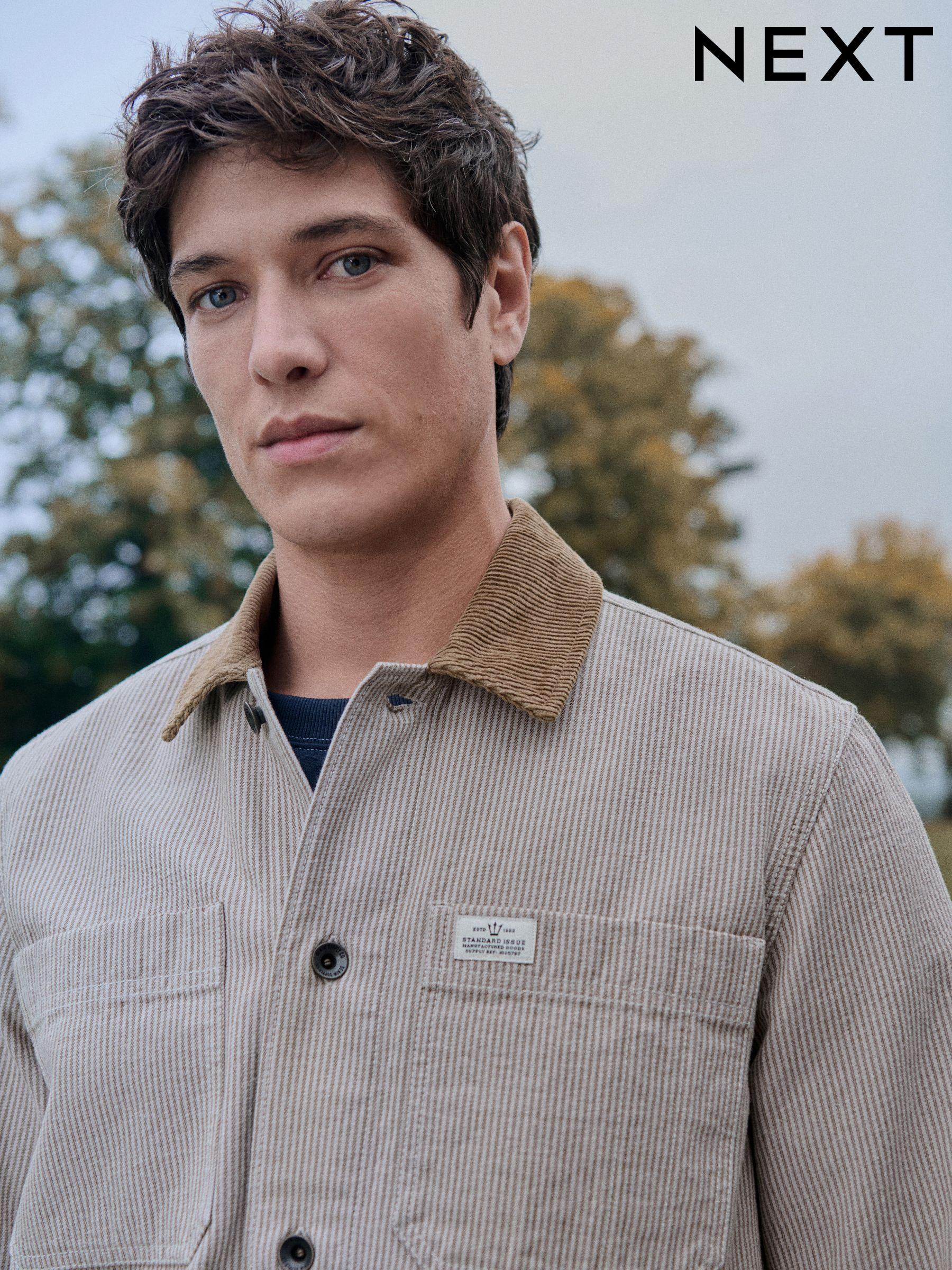 Buy Men's Jackets Natural Shacket Online | Next USA