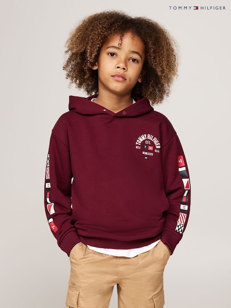 Tommy Hilfiger Red Flags Embroidered Hoodie (AC2668) | €36