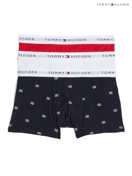 Tommy Hilfiger Signature Essential Print White Trunks 3 pack (AC2682) | ‏93 د.إ.‏