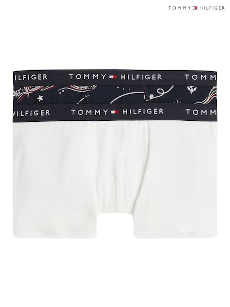 Tommy Hilfiger Signature Essential Print White Trunks 2 Pack (AC2691) | ‏73 د.إ.‏