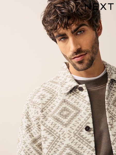 Neutral Print Tapestry Shacket (AC2696) | €55