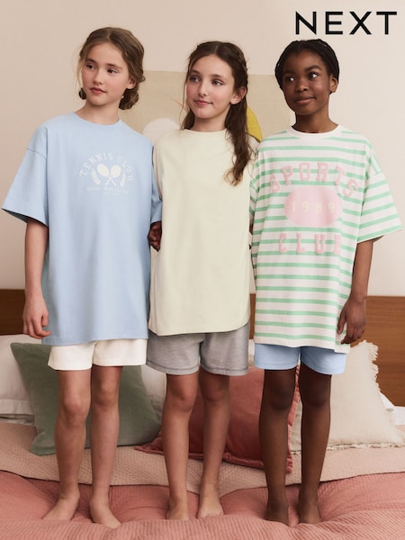 Blau/Ecru - Pyjamas 3 Pack (3-16yrs) (AC2736) | 41 € - 51 €