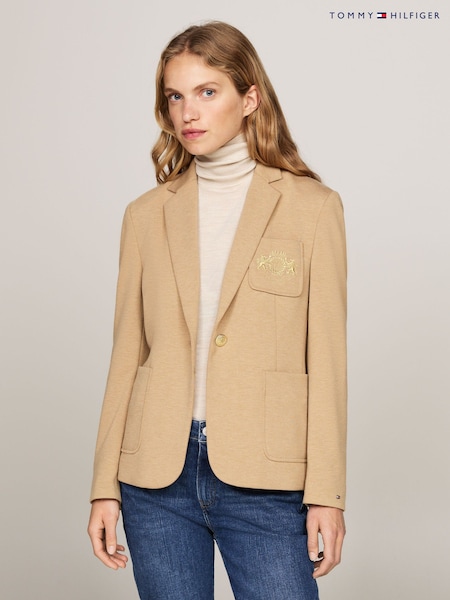 Tommy Hilfiger Slim Fit Blue Heritage Crest Single Breasted Blazer (AC2917) | LEI 1,713
